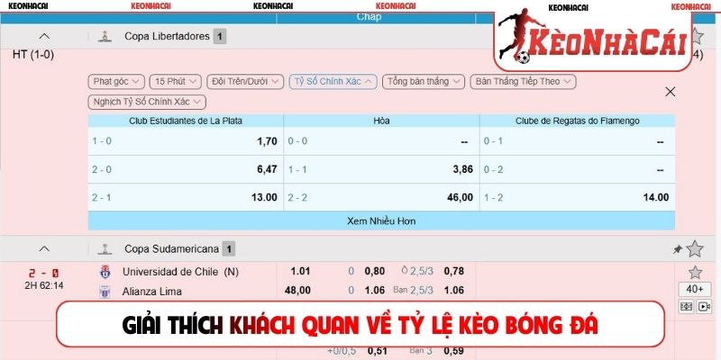 Giải thích khách quan về tỷ lệ kèo bóng đá